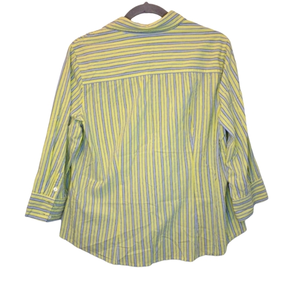 IZOD Striped Button Down Shirt Size Large - Picture 3 of 6